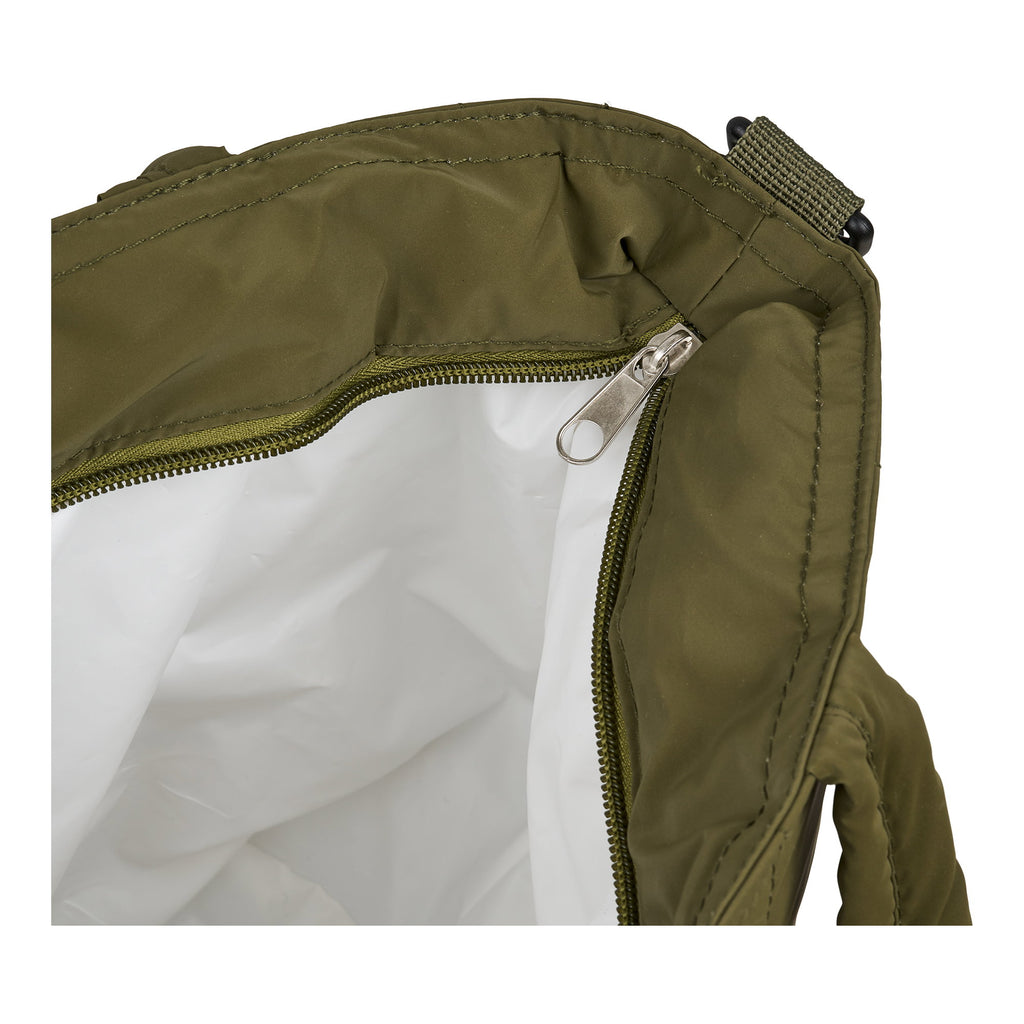 Intérieur doublure blanche et fermeture zip sac isotherme Budva vert kaki