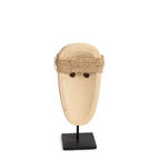 Sculpture visage Sumba à bandeau de cauris sur socle 19 cm, vue 5