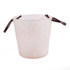 Seau à glace en résine marbrée rose et blanc 23 cm