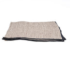 Serviette de table Code en lin à fines rayures noires 45x45 cm, vue 5