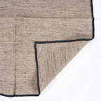 Serviette de table Code en lin à fines rayures noires 45x45 cm, vue 7