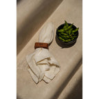 Serviette de table en lin lavé blanc 45x45 cm, vue 7