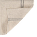 Serviette de table Lint Biscuit en lin naturel à bandes noires 45x45 cm, vue 4