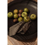 Serviette de table Picknick en lin à carreaux vichy noirs 45x45 cm, vue 3