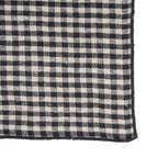 Serviette de table Picknick en lin à carreaux vichy noirs 45x45 cm, vue 4