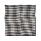 Serviette de table Picknick en lin à carreaux vichy noirs 45x45 cm, vue 6