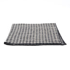 Serviette de table Picknick en lin à carreaux vichy noirs 45x45 cm, vue 7