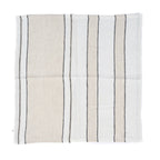 Serviette de table Provence en lin blanc à rayures 45x45 cm, vue 4