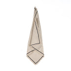 Serviette de table Tuscany en lin naturel à surpiqûre noire 45x45 cm
