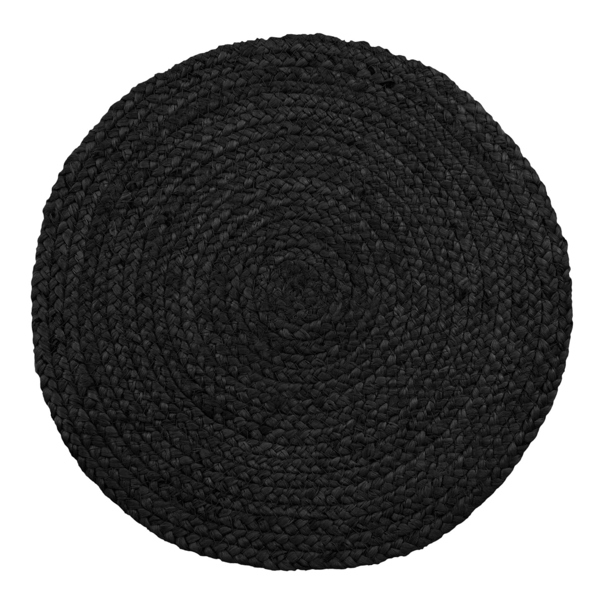 Set de table Bombay détail texture tressage jute gris anthracite spirale