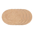 Set de table Bombay jute tressé naturel ovale 35x45 cm lot de 4 vue de dessus