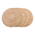 Set de table Bombay jute tressé naturel lot de 4 superposés vue du dessus