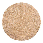 Set de table rond Bombay jute naturel Ø 38 cm vue de dessus détail spirale