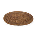 Set de table ovale Colonial en rotin brun 40 x 30 cm