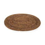 Set de table ovale Colonial en rotin brun 40 x 30 cm