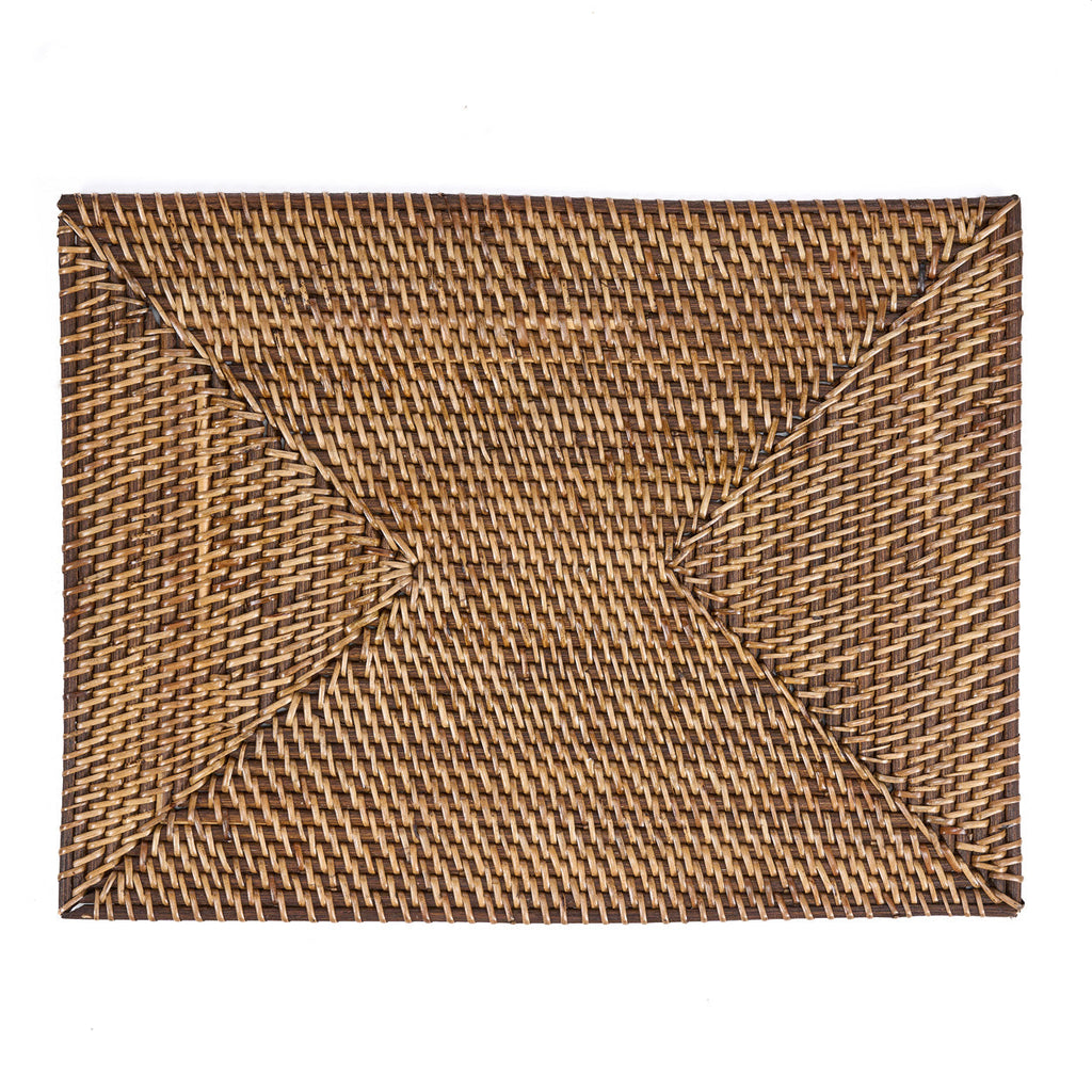 Set de table rectangulaire Colonial en rotin brun 30 x 40 cm, vue 3
