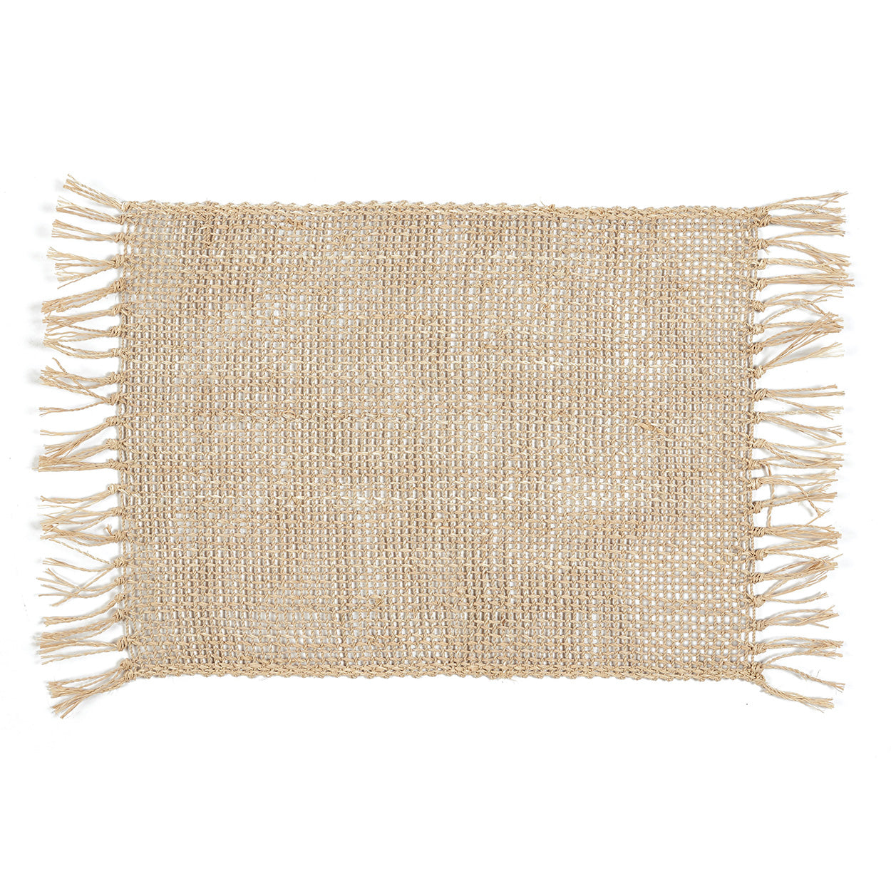 Set de table rectangulaire Isey en jonc de mer ajouré 50 x 30 cm