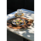 Set de table rond Colonial en rotin brun bordé de cauris 40 cm, vue 3