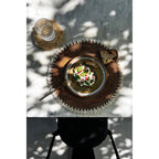 Set de table rond Colonial en rotin brun bordé de cauris 40 cm, vue 4