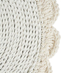 Set de table rond en cordon blanc à festons crochetés 40 cm, vue 3