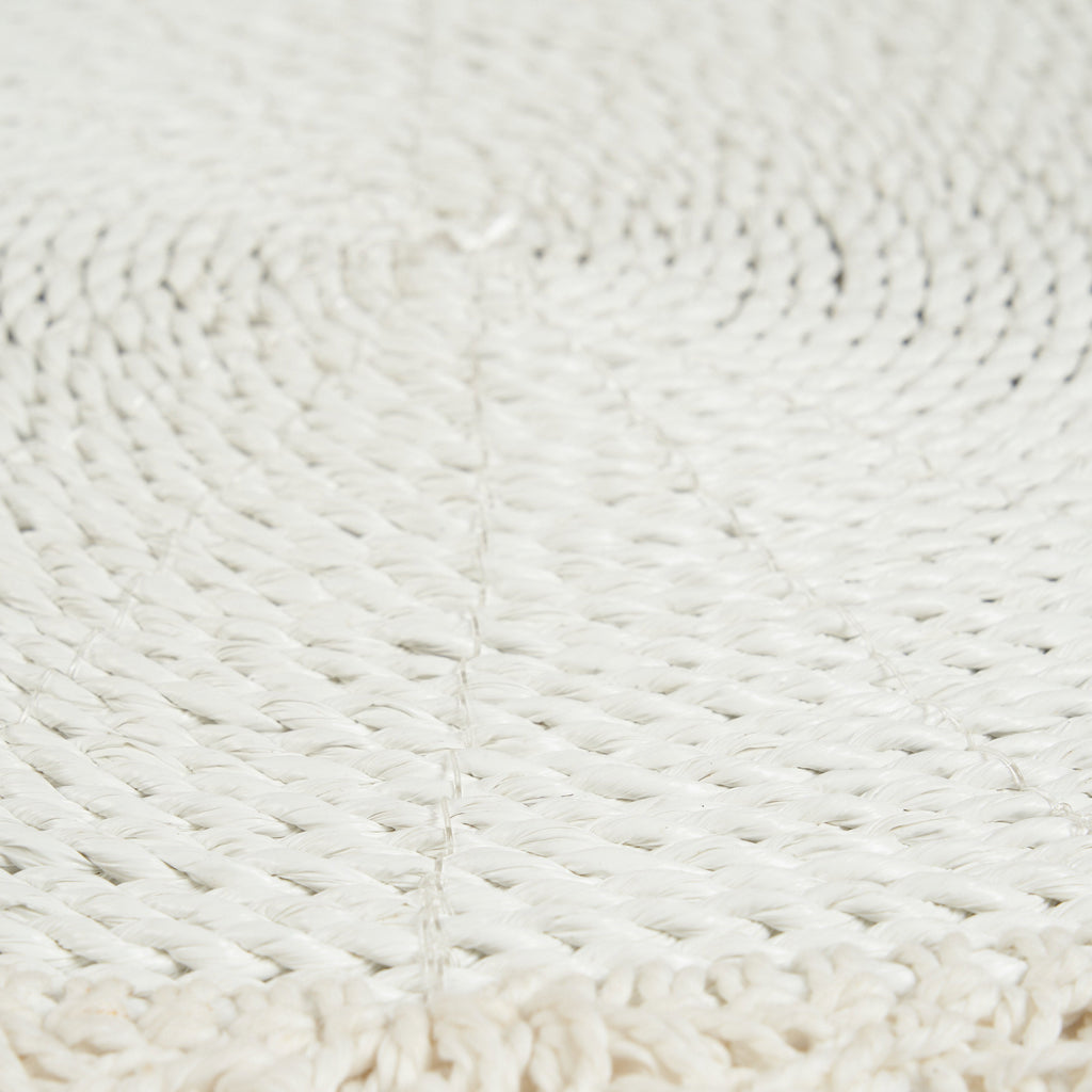 Set de table rond en cordon blanc à festons crochetés 40 cm, vue 4