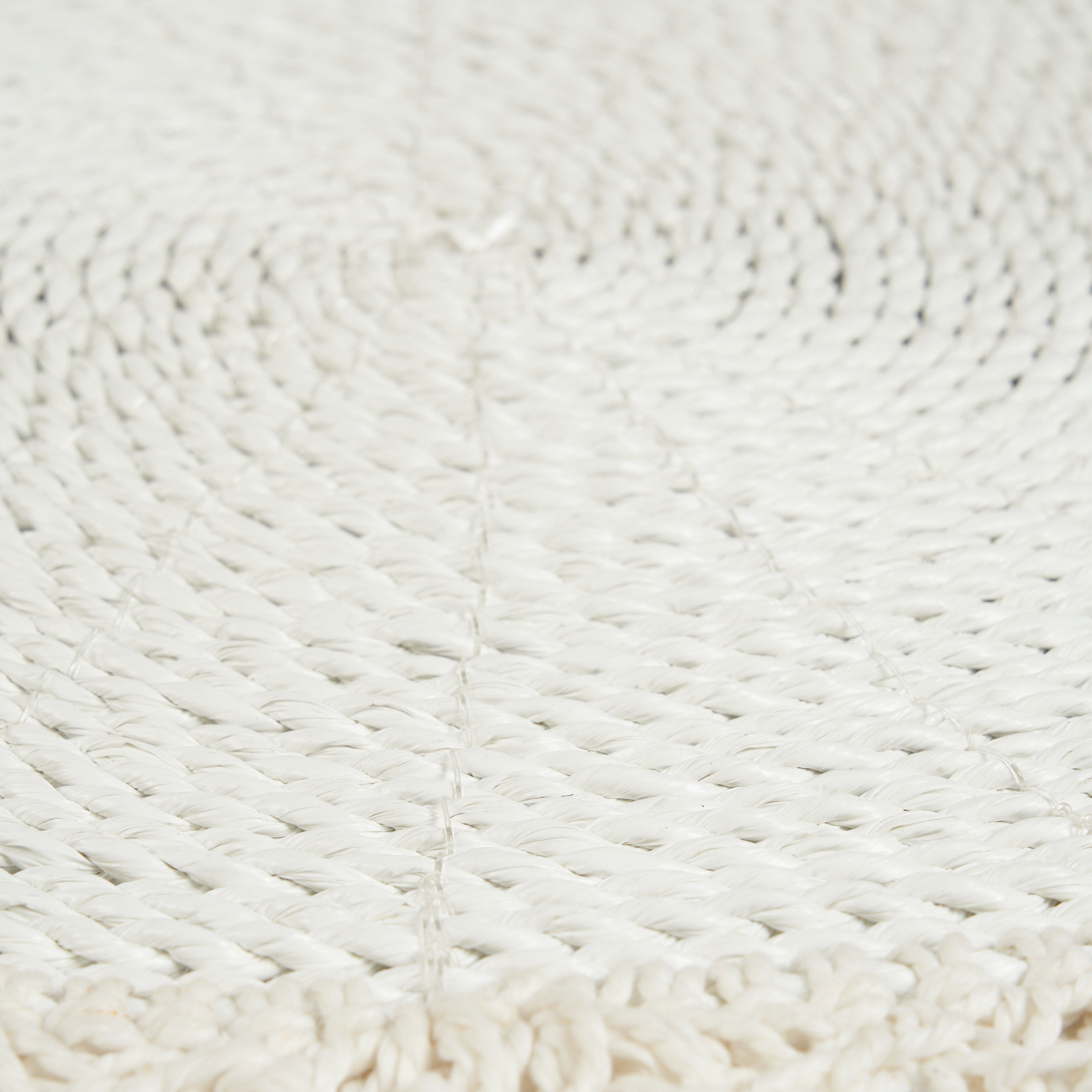 Set de table rond en cordon blanc à festons crochetés 40 cm, vue 4