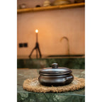 Set de table rond en jonc de mer à frange de raphia 45 cm, vue 4