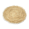 Set de table rond en raphia crocheté bordé de cauris 38 cm