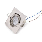 Spot encastré Fine carré acier brossé GU10, vue 2