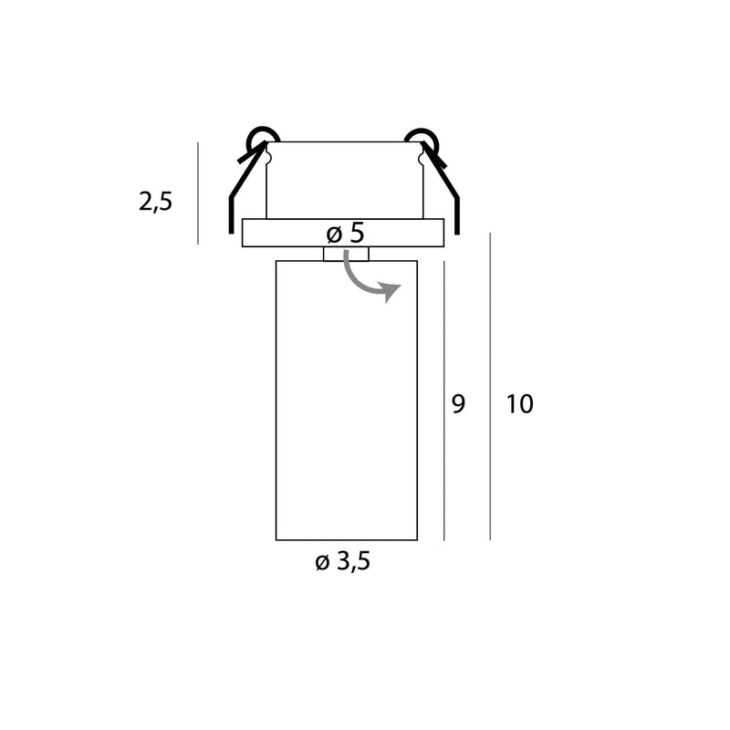 Dimensions Halo Einbaustrahler Ø5 7 W weiß