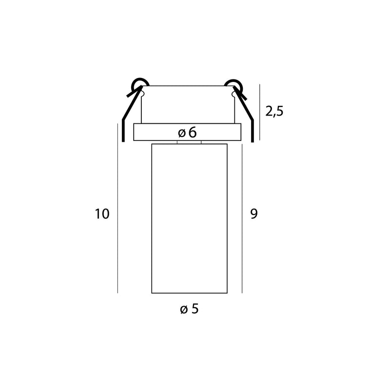 Dimensions Foco empotrado Halo Ø5 9 W blanco