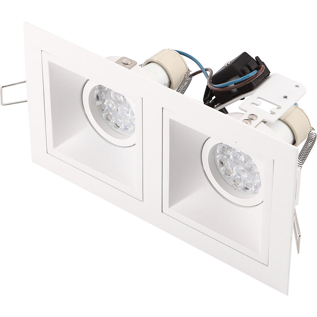 Spot encastré Hit double blanc GU10, vue 3