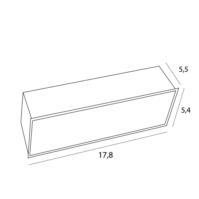 Dimensions Spot encastré Modular barrette 4 cellules