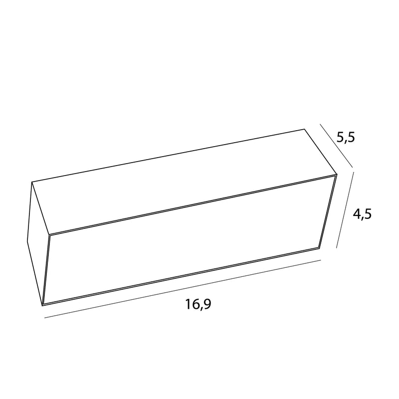 Dimensions Foco empotrado Modular barra 4 células sin marco