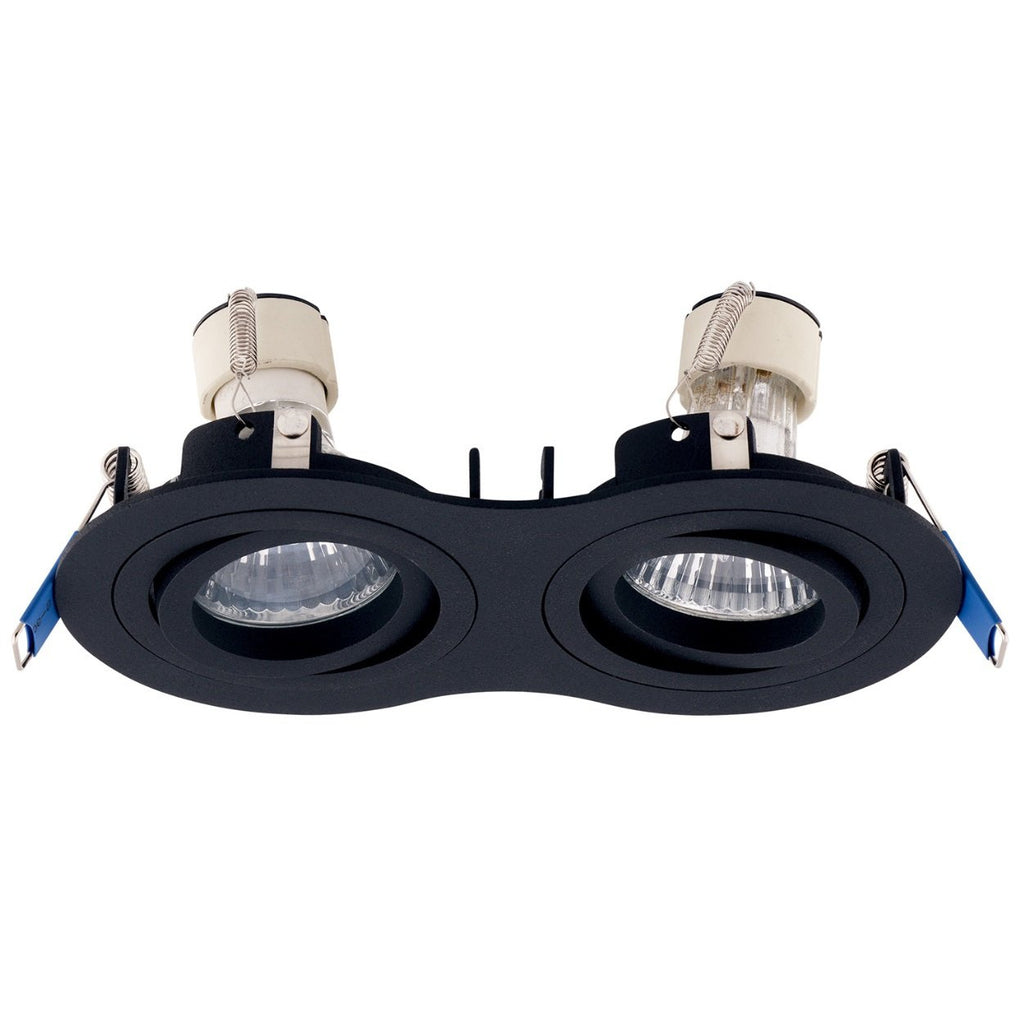 Spot encastré Signal double noir GU10, vue 3