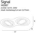 Dimensions Einbaustrahler Signal doppelt schwarz GU10
