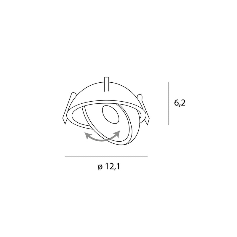 Dimensions Spot encastré Vector rond blanc