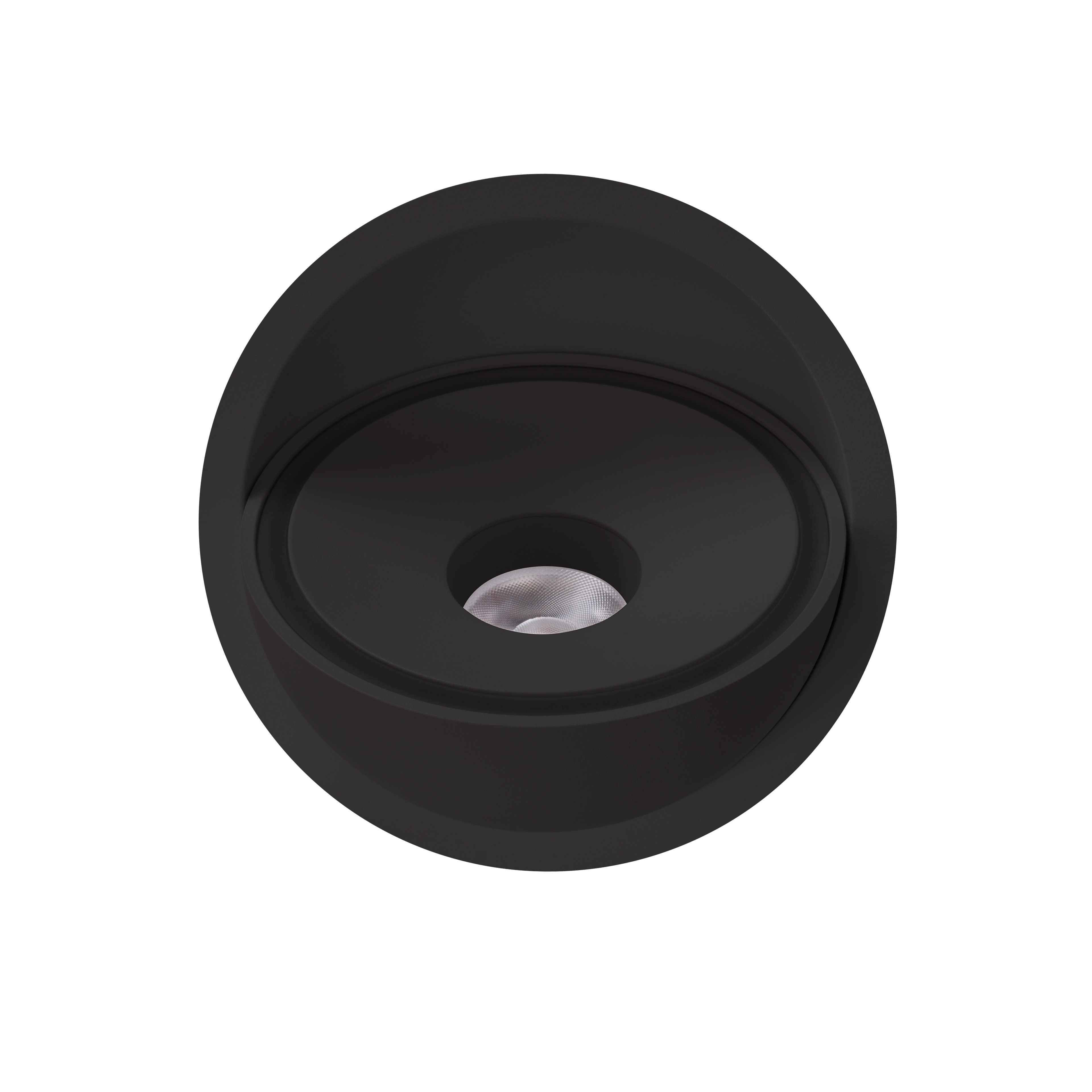 Spot encastré Vector rond noir, vue 3