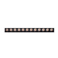 Spot encastré X-Line barrette blanc vu de face avec ses douze cellules noires alignées et leurs LED