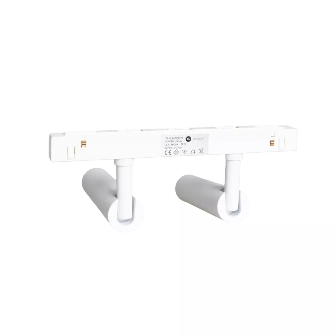 Spot Magnetic double réflecteur 2x5 W blanc, vue 2