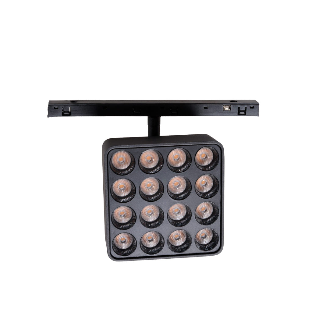 Spot Micro11 carré à grille 12 W noir, vue 3