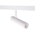 Spot sur rail Magnetic réflecteur Métal blanc incliné sous un rail blanc avec son réflecteur en retrait