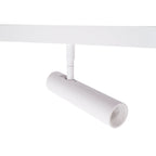 Spot sur rail Magnetic réflecteur Métal blanc incliné sous un rail blanc avec son réflecteur en retrait