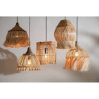 Suspension Abaca Tassel en abaca naturel à pompons, vue 5