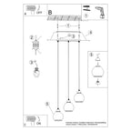 Notice de montage du Suspension Alino 3 verre fumé E27