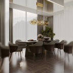 Suspension Allure linéaire dorée mate, vue 2
