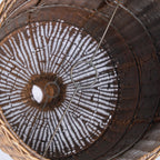 Abat-jour de suspension Amphora en rotin teinté noyer 50 cm, vue 4
