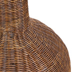 Abat-jour de suspension Amphora en rotin teinté noyer 50 cm, vue 5