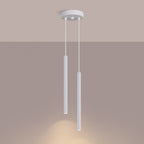 Suspension Arche 2 en grappe tubes cannelés blanc G9, en éclairage