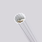 Suspension Arche 2 en grappe tubes cannelés blanc G9, détail